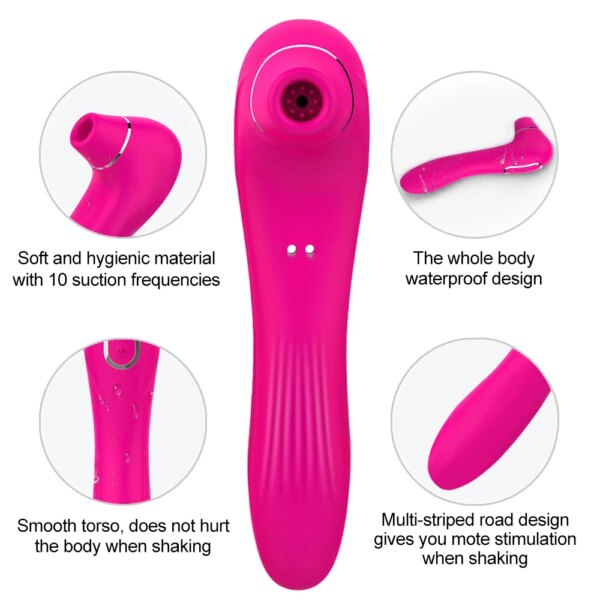 2 Motors Clitoral Sucking Vibrator Sex Toy for Women Clit Sucker Clitoris Stimulator Dildo Vibrating Female Goods For Adults 18
