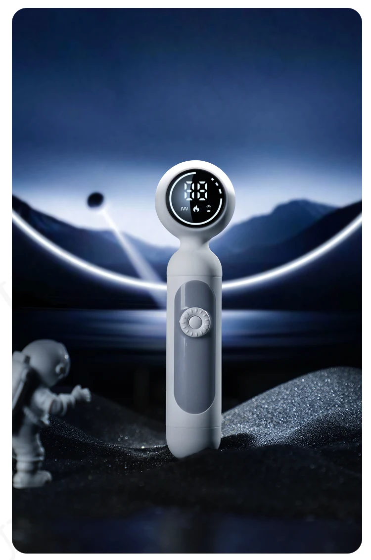 2 in 1 Vibrator LCD Magic Wand Clitoral Sucking Vibrator Woman Sex Toy Massage Wand Clitoris Stimulation Charging Vibrator UYO