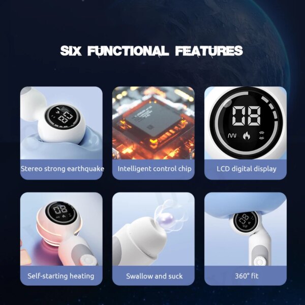2 in 1 vibrator lcd magic wand clitoral sucking vibrator woman sex toy massage wand clitoris stimulation charging vibrator uyo