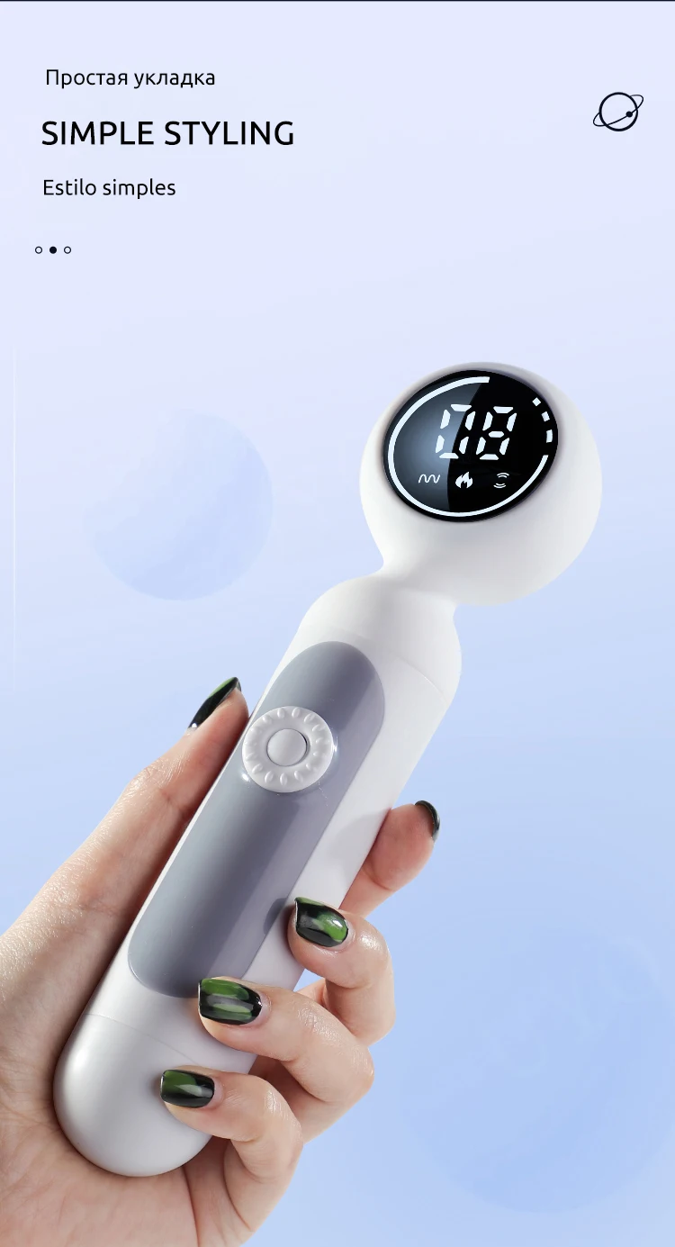 2 in 1 Vibrator LCD Magic Wand Clitoral Sucking Vibrator Woman Sex Toy Massage Wand Clitoris Stimulation Charging Vibrator UYO