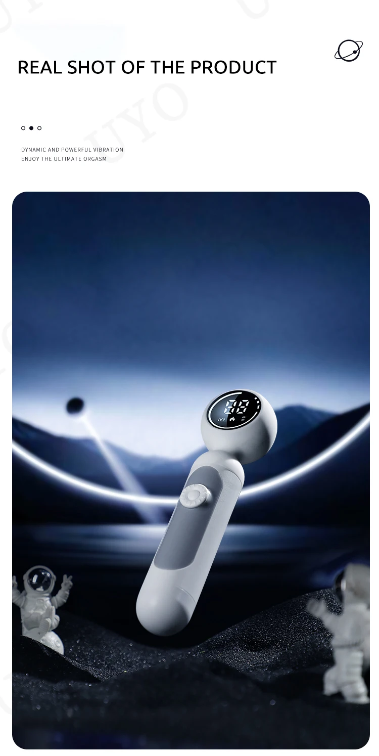 2 in 1 Vibrator LCD Magic Wand Clitoral Sucking Vibrator Woman Sex Toy Massage Wand Clitoris Stimulation Charging Vibrator UYO