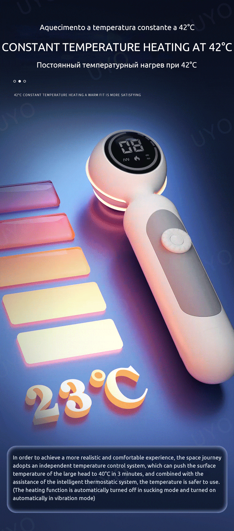 2 in 1 Vibrator LCD Magic Wand Clitoral Sucking Vibrator Woman Sex Toy Massage Wand Clitoris Stimulation Charging Vibrator UYO