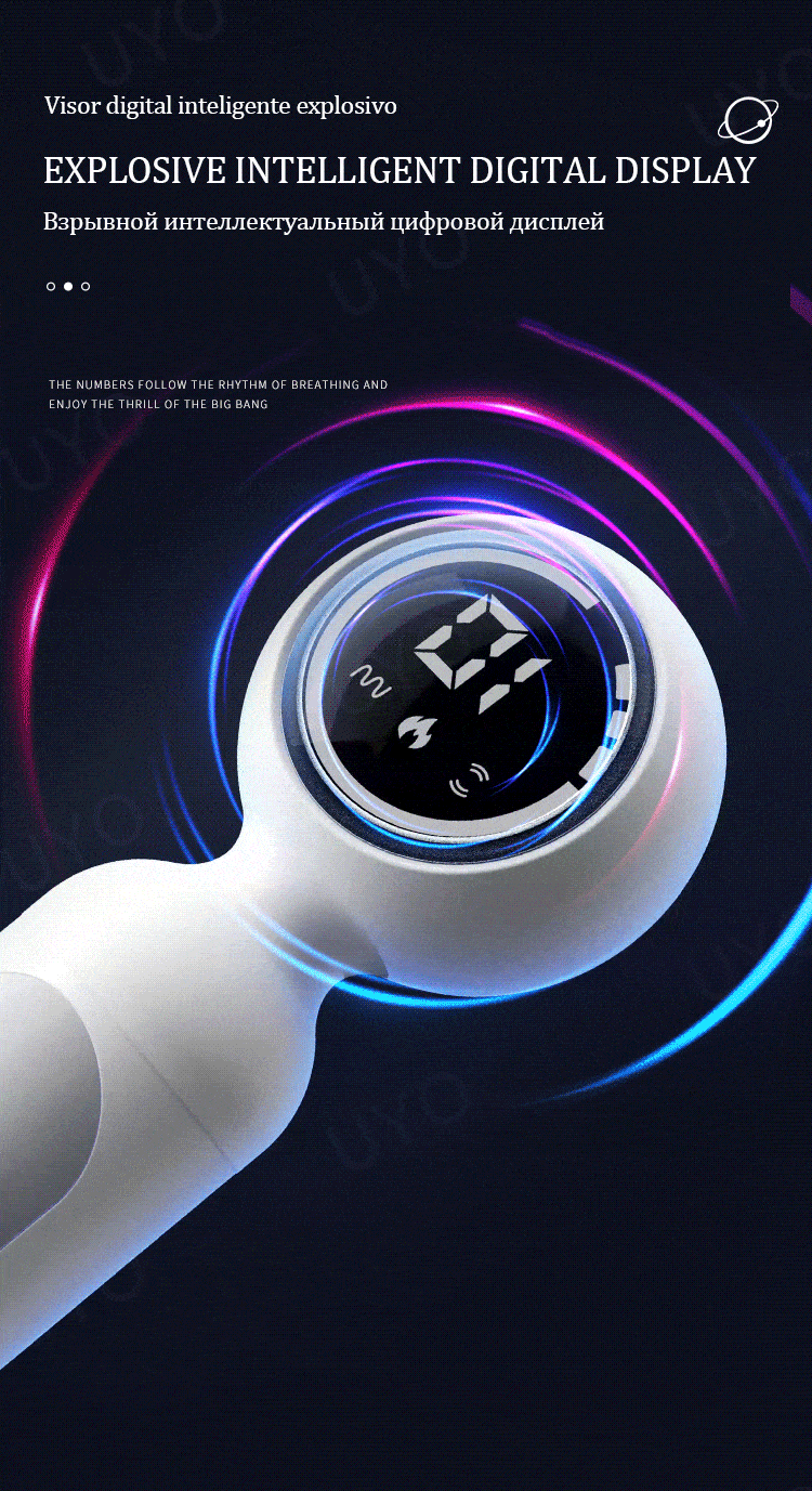 2 in 1 Vibrator LCD Magic Wand Clitoral Sucking Vibrator Woman Sex Toy Massage Wand Clitoris Stimulation Charging Vibrator UYO