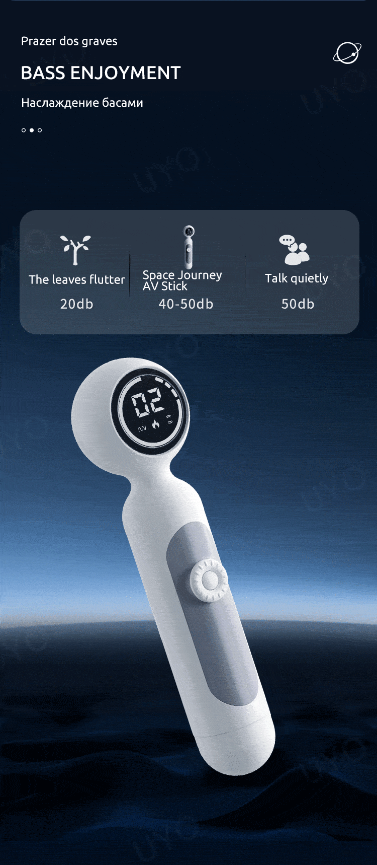 2 in 1 Vibrator LCD Magic Wand Clitoral Sucking Vibrator Woman Sex Toy Massage Wand Clitoris Stimulation Charging Vibrator UYO