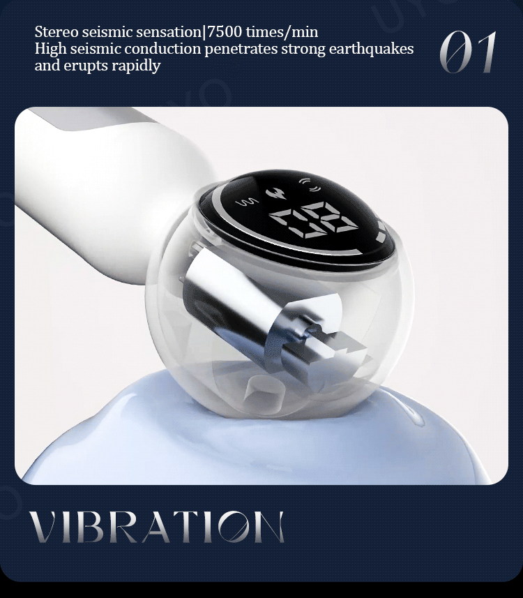 2 in 1 Vibrator LCD Magic Wand Clitoral Sucking Vibrator Woman Sex Toy Massage Wand Clitoris Stimulation Charging Vibrator UYO