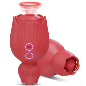 Sucking Rose-Vibrator for Women with Tongue Licking Clitoris Stimulator Oral Nipple Clit Sucker Female Masturbation Sex Toys