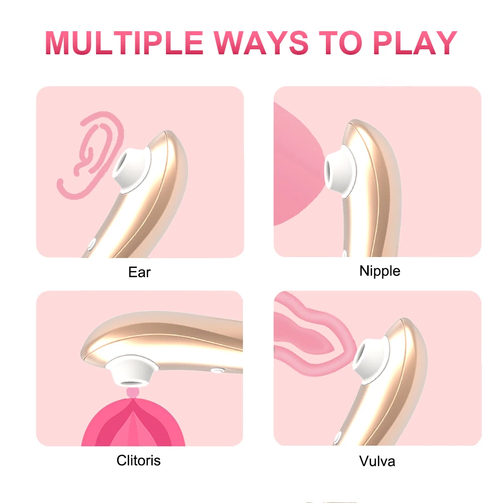 Powerful Clit Sucker Vibrator Tongue Vibrating Nipple Sucking Blowjob Clitoris Stimulator Etotic Sex Toys for Women Masturbator