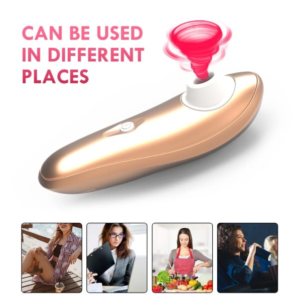 Powerful Clit Sucker Vibrator Tongue Vibrating Nipple Sucking Blowjob Clitoris Stimulator Etotic Sex Toys for Women Masturbator