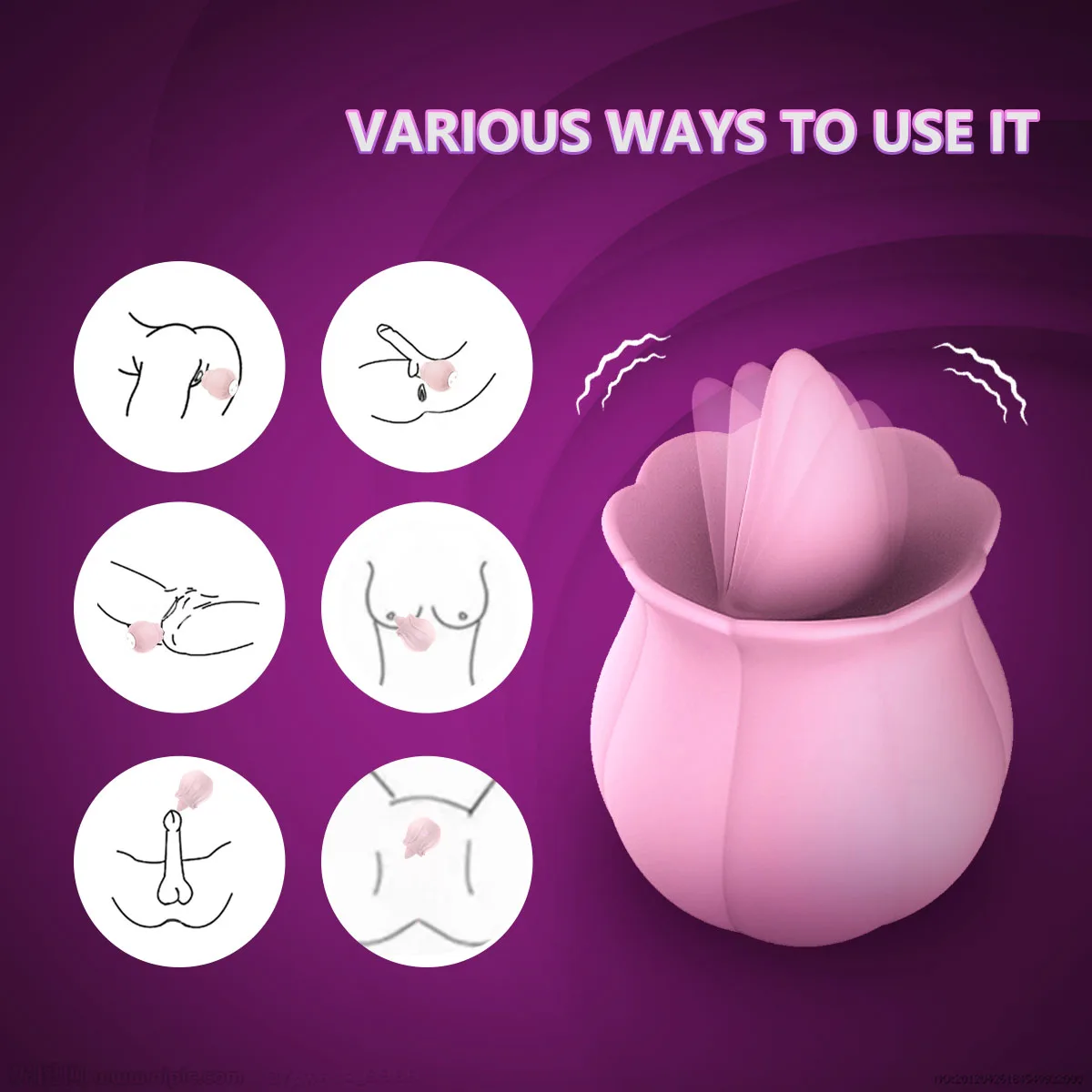 2024 New Roses Shape Sucker for Women Toy Sex Tongues Quiet 10 Speed Adult Toys Waterproof Automatic Electric Adult Toys Machine