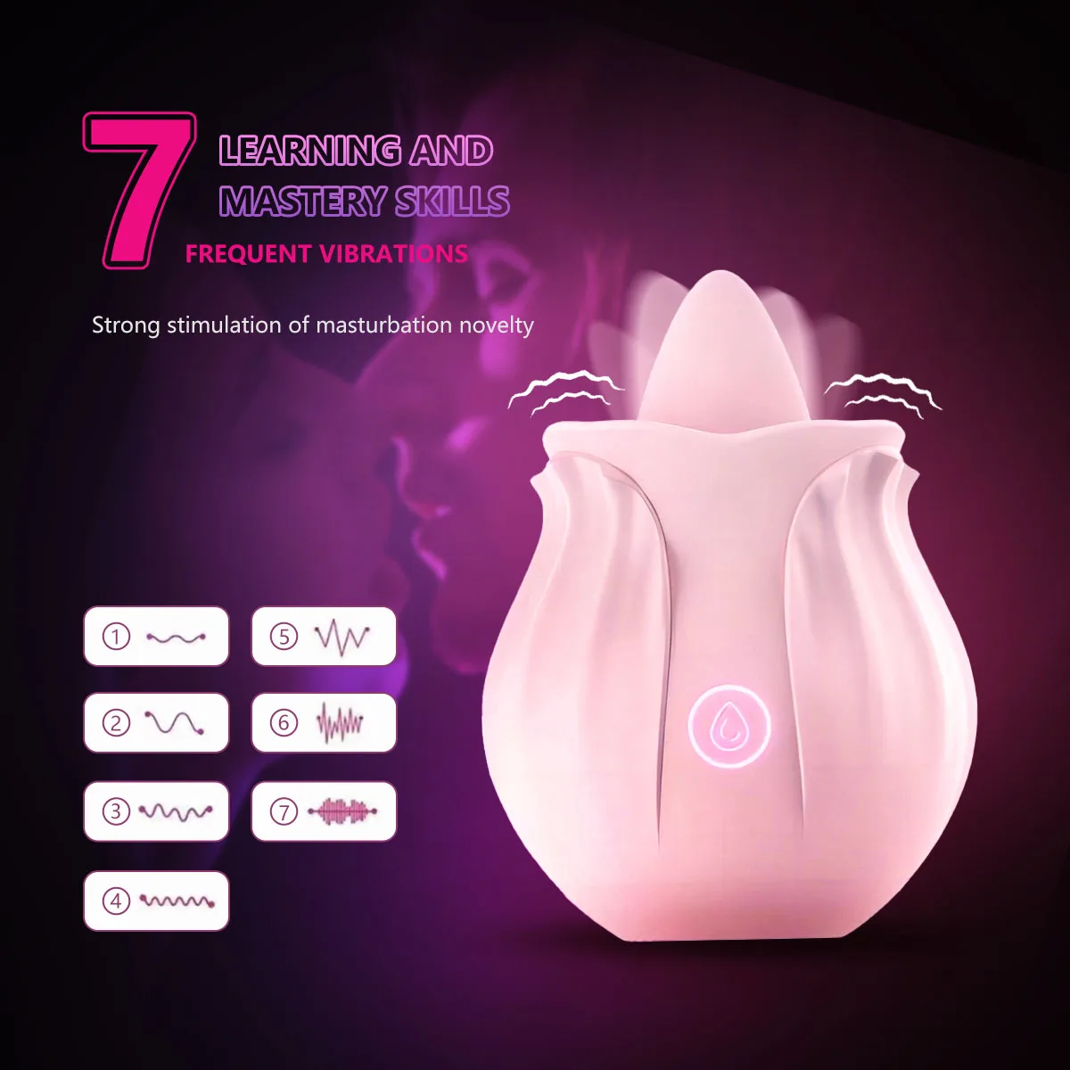 2024 New Roses Shape Sucker for Women Toy Sex Tongues Quiet 10 Speed Adult Toys Waterproof Automatic Electric Adult Toys Machine