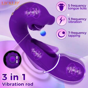 G Spot Flapping Vibrator Licking Modes Massager Tongue Toys for Women Clitoral Stimulation Dildo Anal Sex Toys Adult 18+
