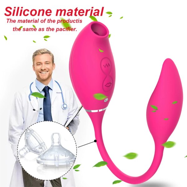 2 in 1 G-Spot Clitoral Sucking  Vibrator With Vibrating Egg Clitoris Stimulator Nipples Clit Sucker Sex Toys For Women Adults 18