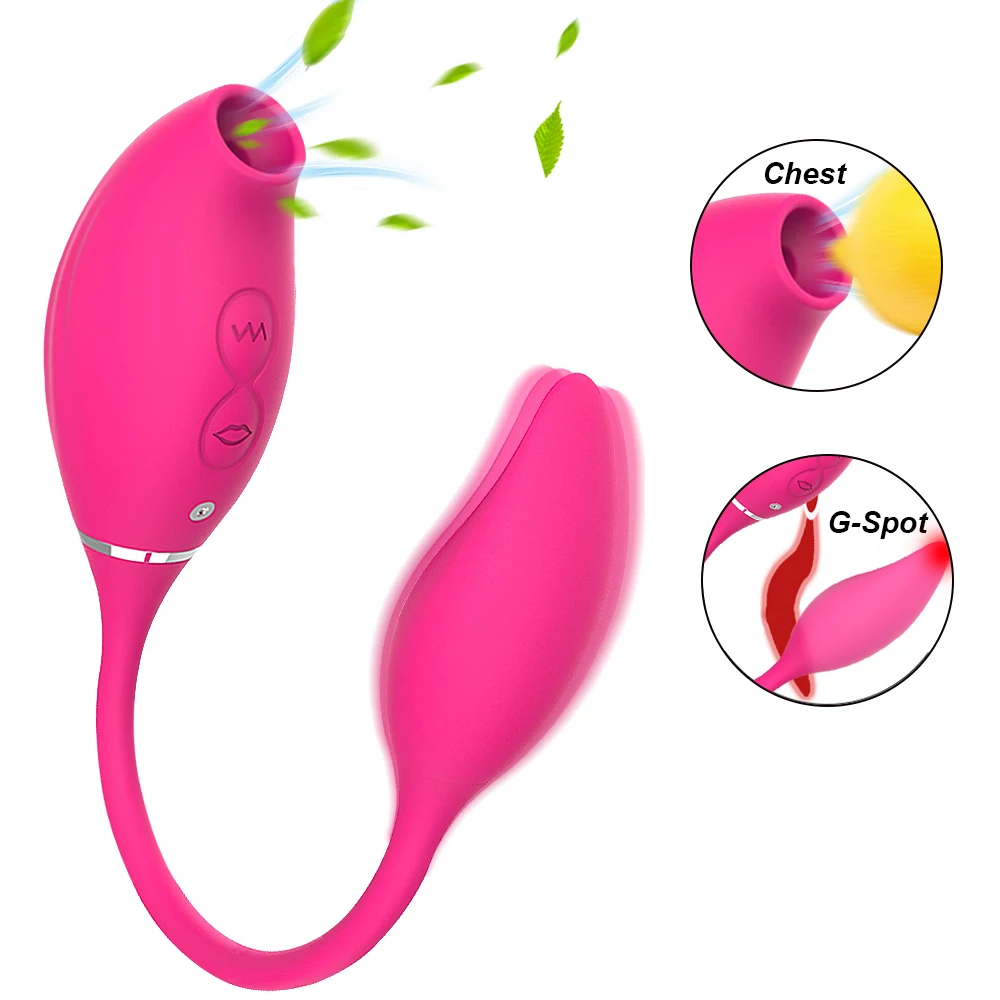 2 in 1 G-Spot Clitoral Sucking  Vibrator With Vibrating Egg Clitoris Stimulator Nipples Clit Sucker Sex Toys For Women Adults 18