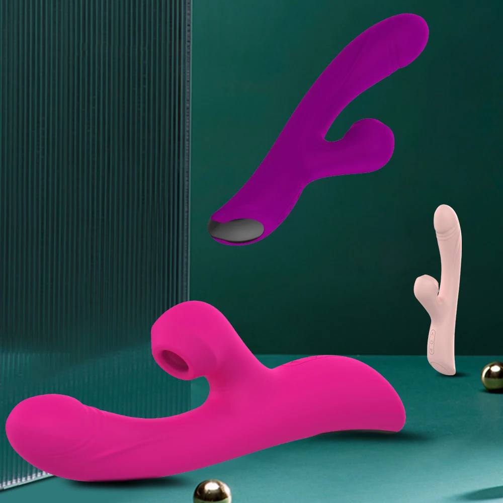 Clitoral Sucking Vibrator Rabbit Heating Dildo Vibrators G Spot Massager Clit Stimulator with 10 Pattern Adult Sex Toy for Women