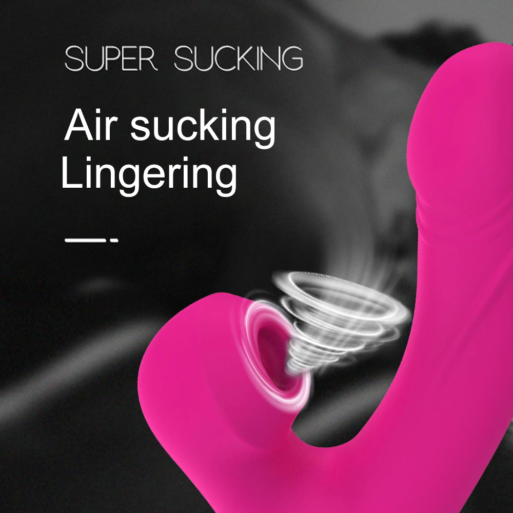 Clitoral Sucking Vibrator Rabbit Heating Dildo Vibrators G Spot Massager Clit Stimulator with 10 Pattern Adult Sex Toy for Women