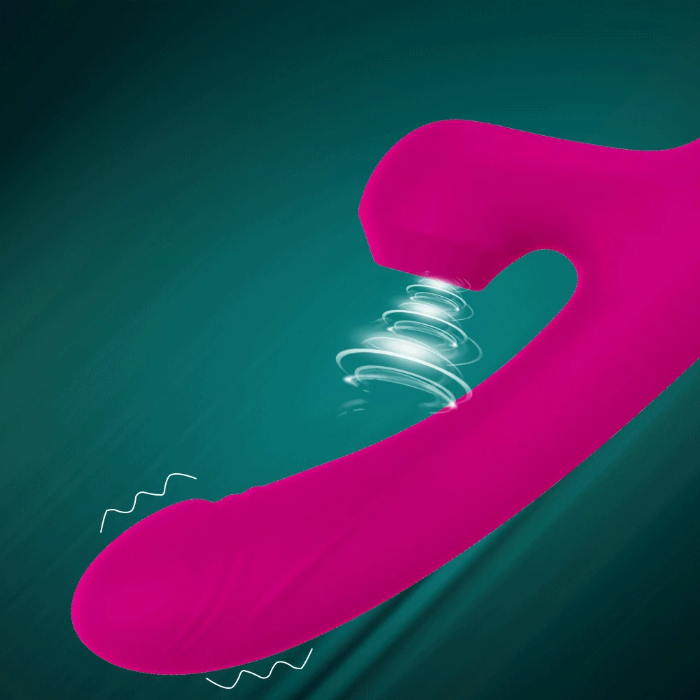 Clitoral Sucking Vibrator Rabbit Heating Dildo Vibrators G Spot Massager Clit Stimulator with 10 Pattern Adult Sex Toy for Women