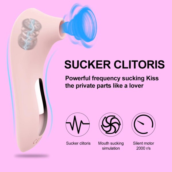 Powerful Clit Sucker Vibrator Sex Toys for Adult Women Tongue Vibrating Clitoris Stimulator Nipple Blowjob Etotic Masturbator
