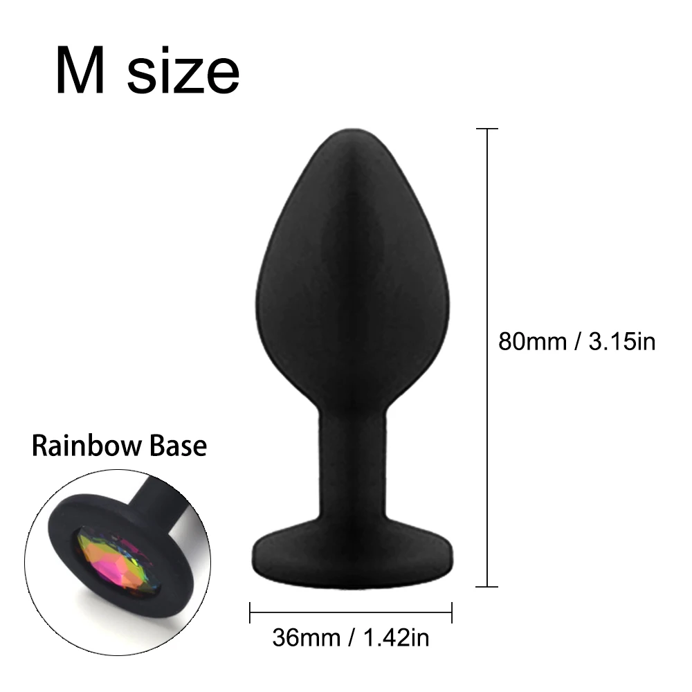 3 Sizes Sex Shop Adult Silicone Jewelry Anal Trainer Sex Prostate Back Yard Toy Anal Butt Plug for Women Man Couple Gay Unisex