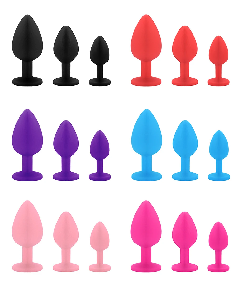 3 Sizes Sex Shop Adult Silicone Jewelry Anal Trainer Sex Prostate Back Yard Toy Anal Butt Plug for Women Man Couple Gay Unisex