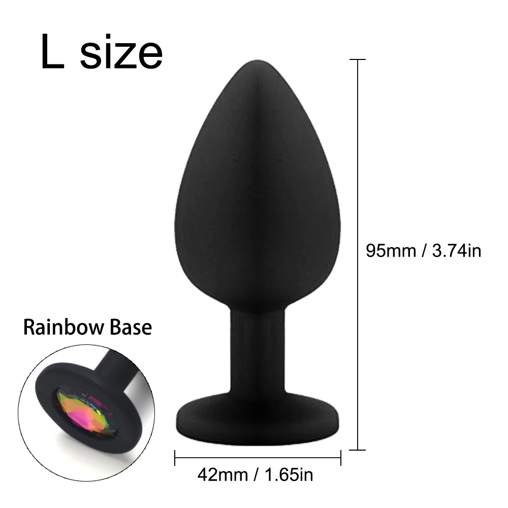 3 Sizes Sex Shop Adult Silicone Jewelry Anal Trainer Sex Prostate Back Yard Toy Anal Butt Plug for Women Man Couple Gay Unisex