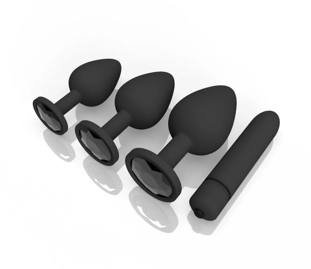 Adult Silicone Anal Plug Dildos Bullet Vibrator Butt Plugs Sex Toys for Women Men Gay Prostate Massager Anal Masturbating S/M/L
