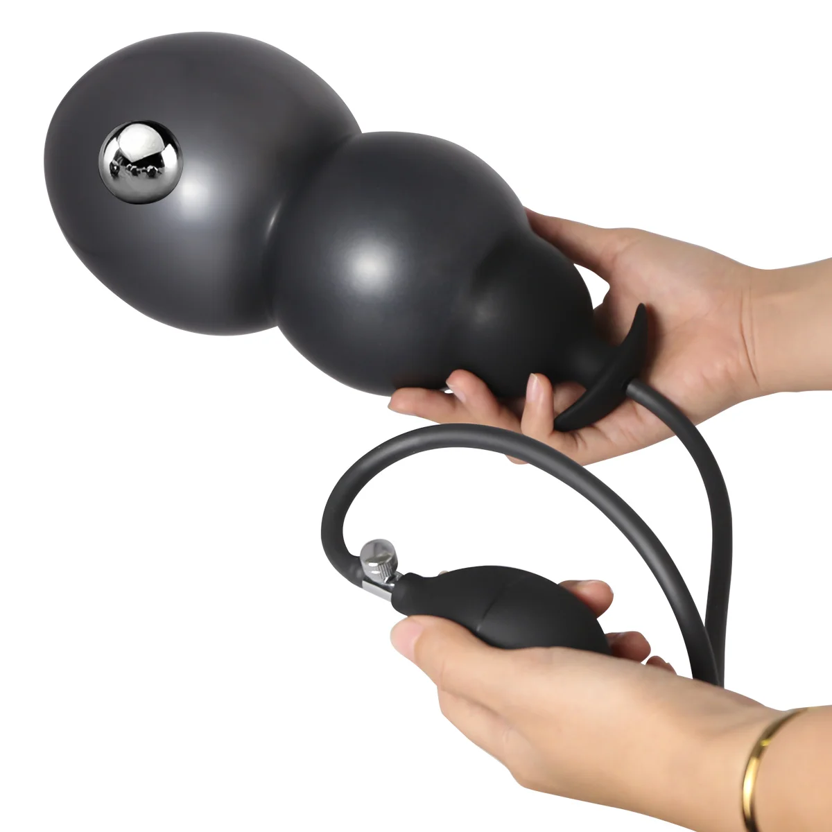 Inflatable Anal Plug Metal Ball Butt Plug Sex Toys For Men Women Huge Anus Ass Butt Dilator Prostate Massager G Spot Stimulator
