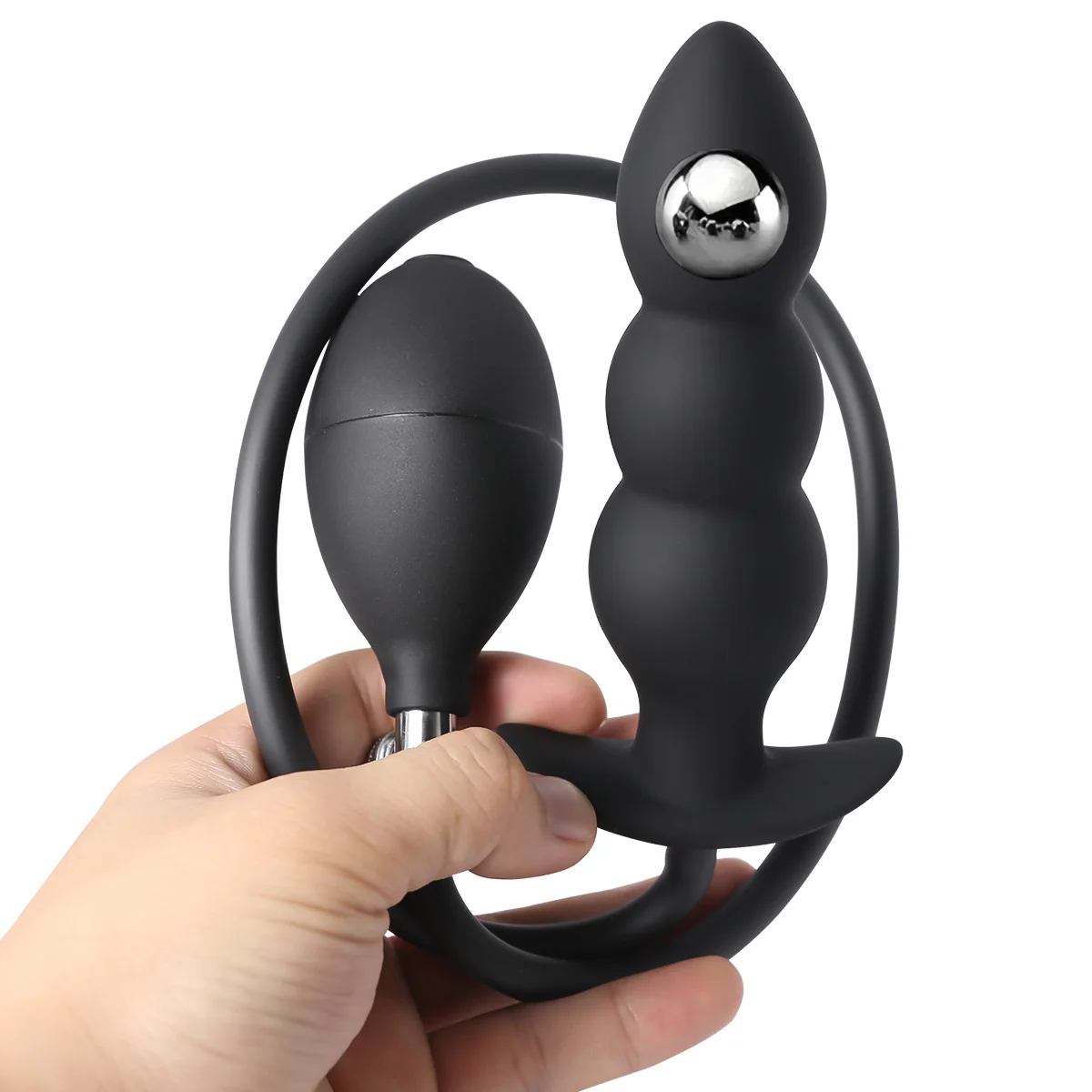 Inflatable Anal Plug Metal Ball Butt Plug Sex Toys For Men Women Huge Anus Ass Butt Dilator Prostate Massager G Spot Stimulator