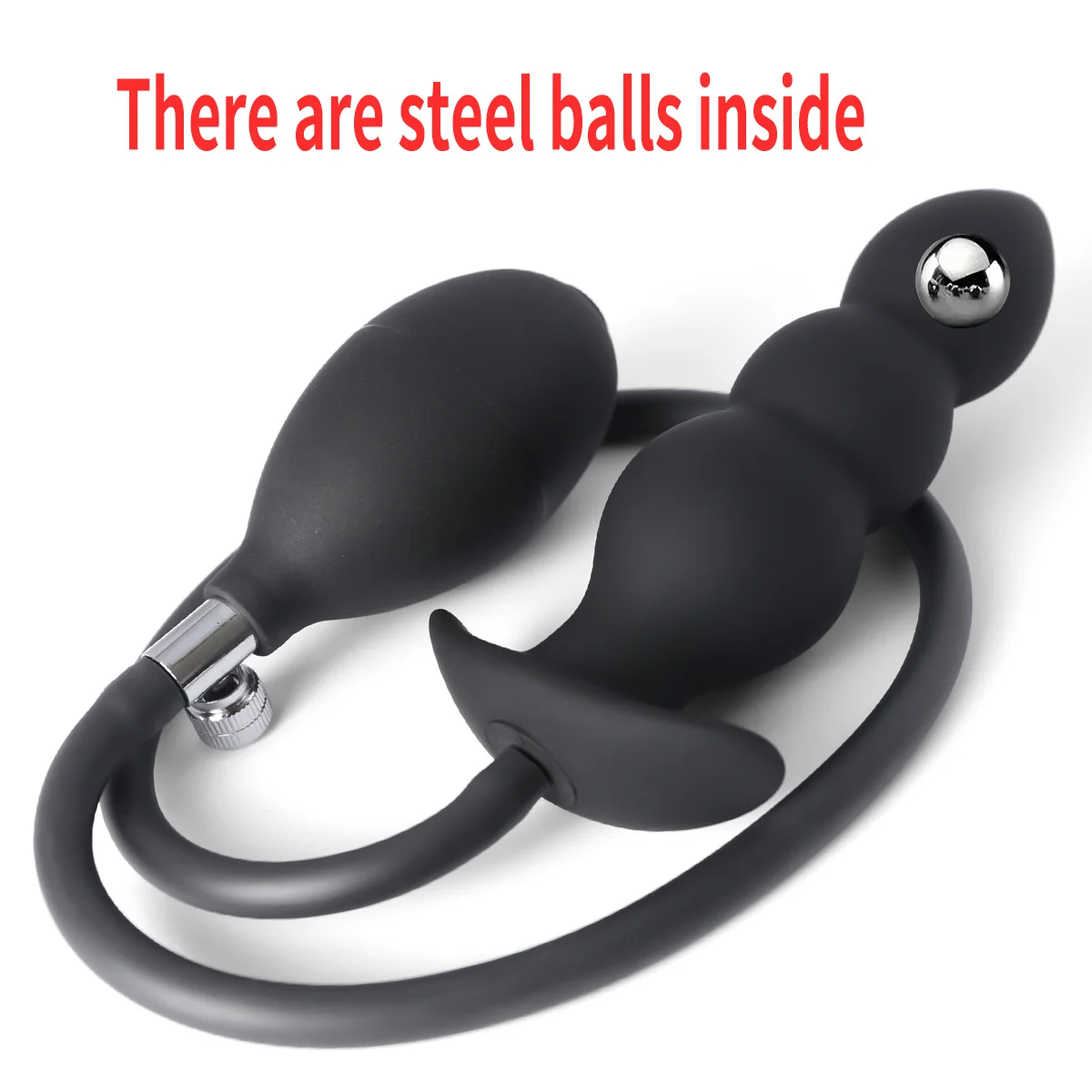 Inflatable Anal Plug Metal Ball Butt Plug Sex Toys For Men Women Huge Anus Ass Butt Dilator Prostate Massager G Spot Stimulator