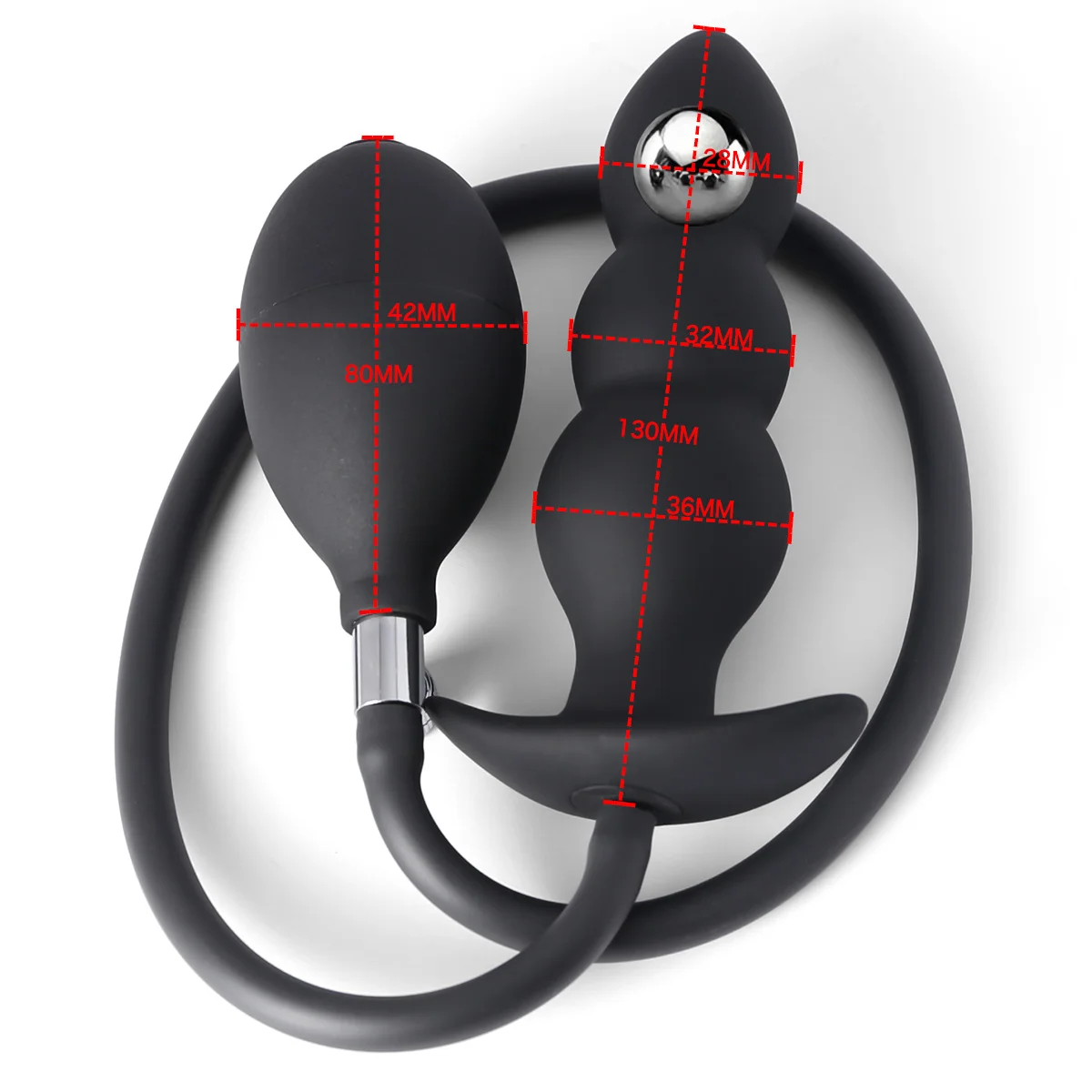 Inflatable Anal Plug Metal Ball Butt Plug Sex Toys For Men Women Huge Anus Ass Butt Dilator Prostate Massager G Spot Stimulator