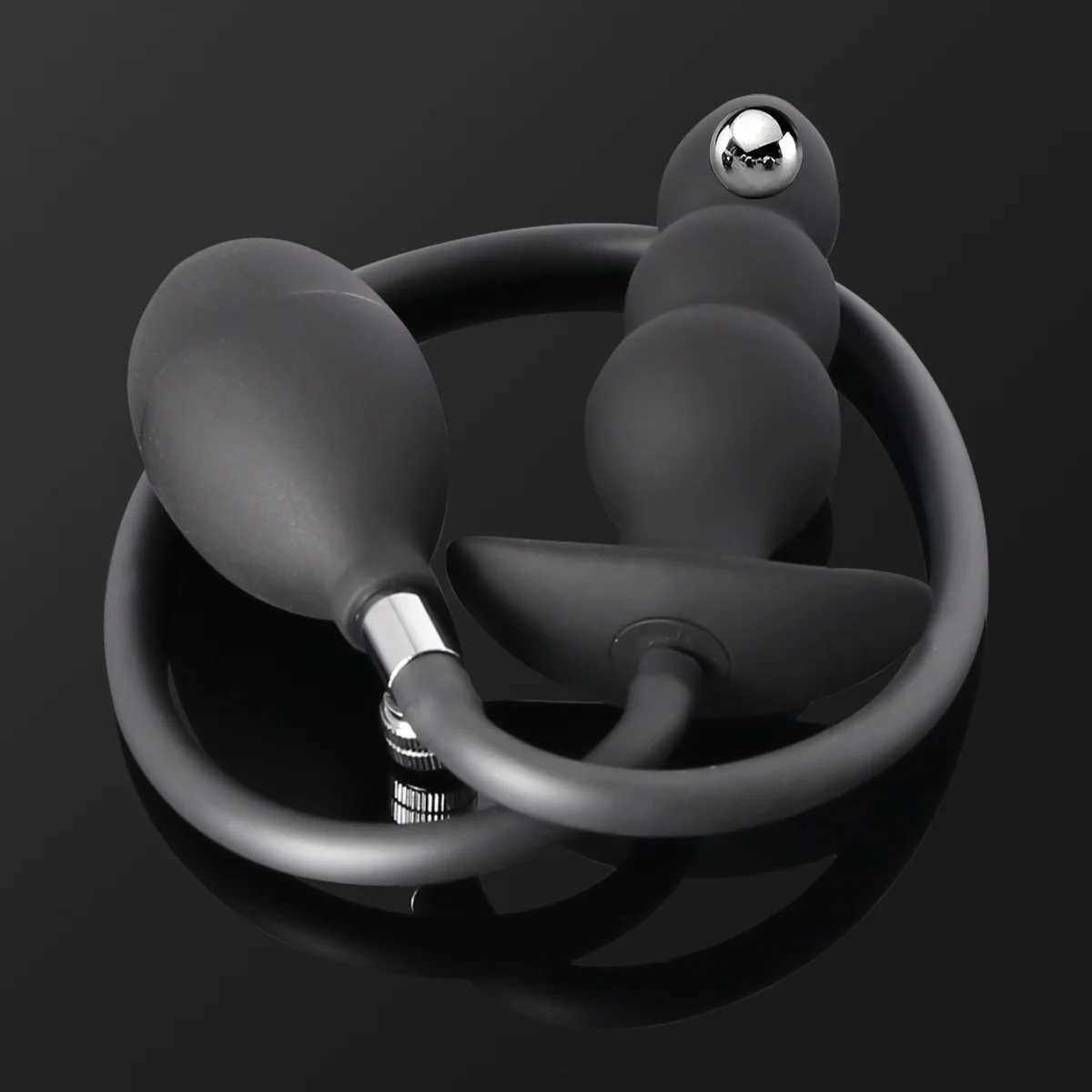Inflatable Anal Plug Metal Ball Butt Plug Sex Toys For Men Women Huge Anus Ass Butt Dilator Prostate Massager G Spot Stimulator