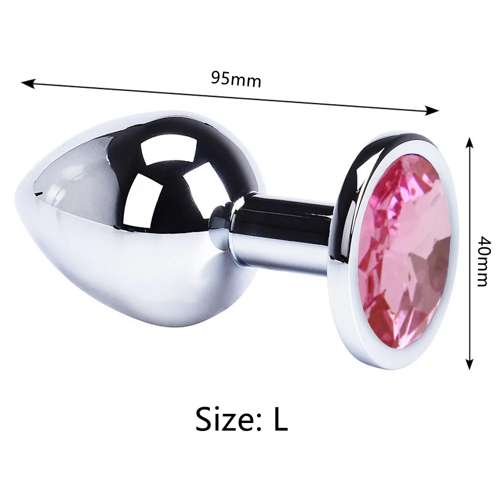 3 Size/set Metal Anal plug butt plug Sex Toys Butt Toys For Women/Men/Couples Adult Game Masturbator Anal S/M/L Diamond Sex Shop