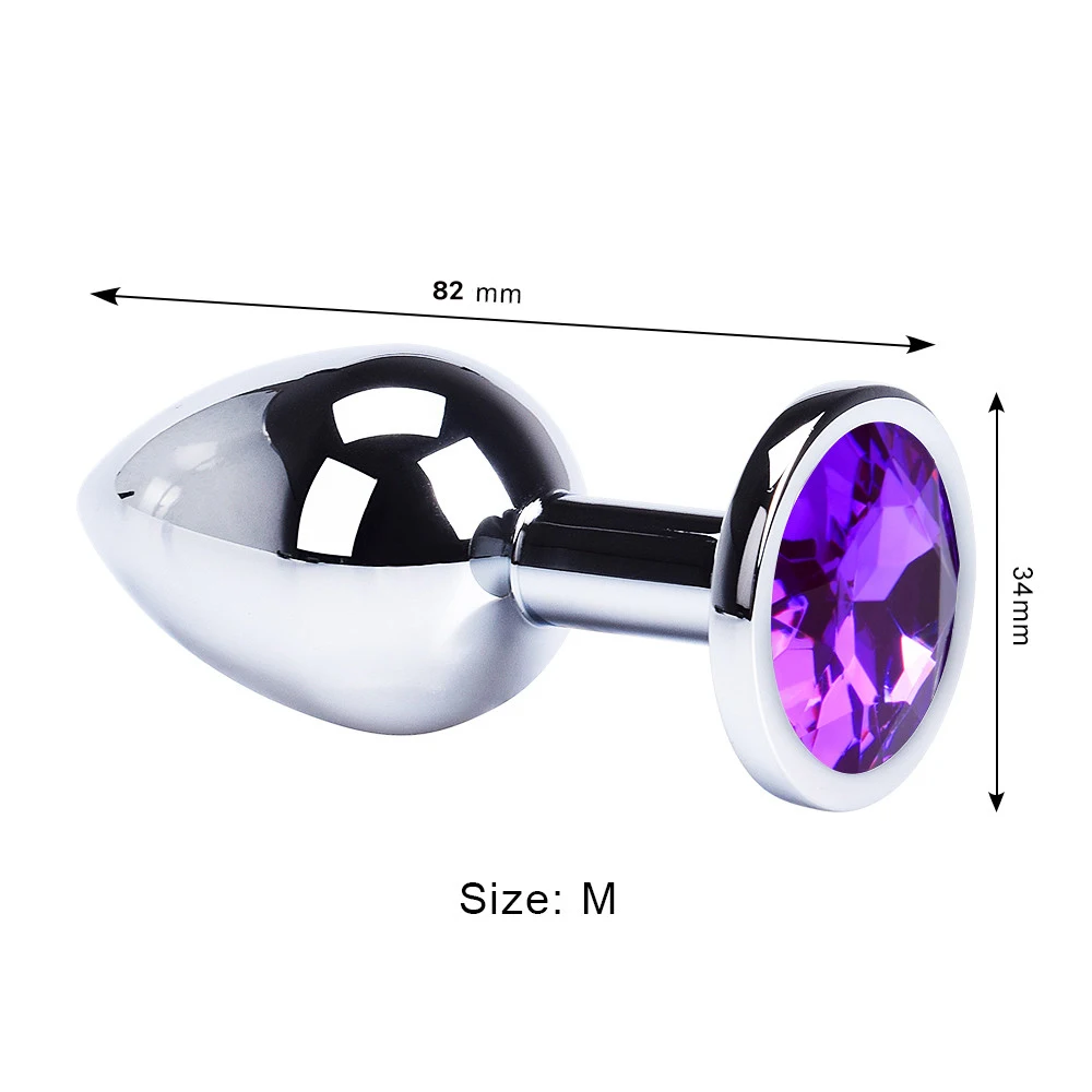 3 Size/set Metal Anal plug butt plug Sex Toys Butt Toys For Women/Men/Couples Adult Game Masturbator Anal S/M/L Diamond Sex Shop