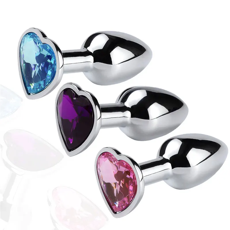 Anal Plug Sex Toys Crystal Heart Smooth Steel Annal Extreme Butt Buttplug for Woman Prostate Massager Stimulator Adult Tooys Man Anal Plug Sex Toys Crystal Heart Smooth Steel Annal Extreme Butt Buttplug for Woman Prostate Massager Stimulator Adult Tooys Man