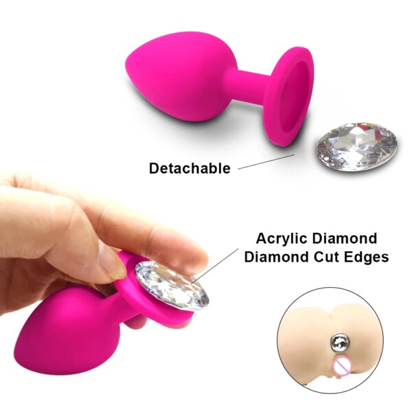 S/M/L Anal Plug Butt Vibrator Women/Men Soft Silicone Round Shaped Erotic Bullet Analplug Sex Toys for Adults Bullet Vibrator