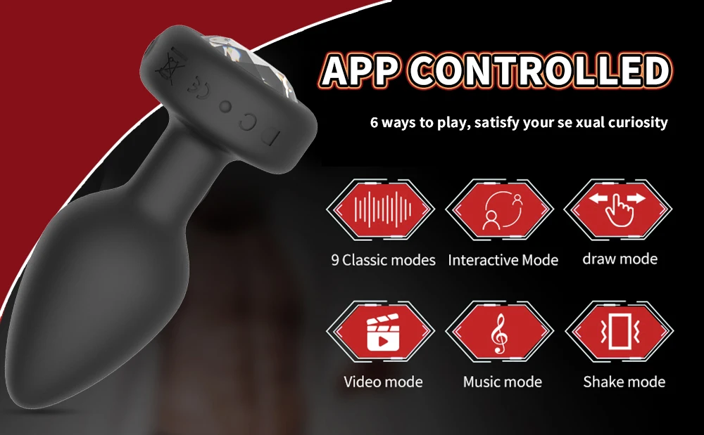 Bluetooth Anal Vibrator Butt Plug Prostate Massager Female Masturbator Dildo Adult Sex Toys For Women Men Gay APP Remote Control Bluetooth Anal Vibrator Butt Plug Prostate Massager Female Masturbator Dildo Adult Sex Toys For Women Men Gay APP Remote Control