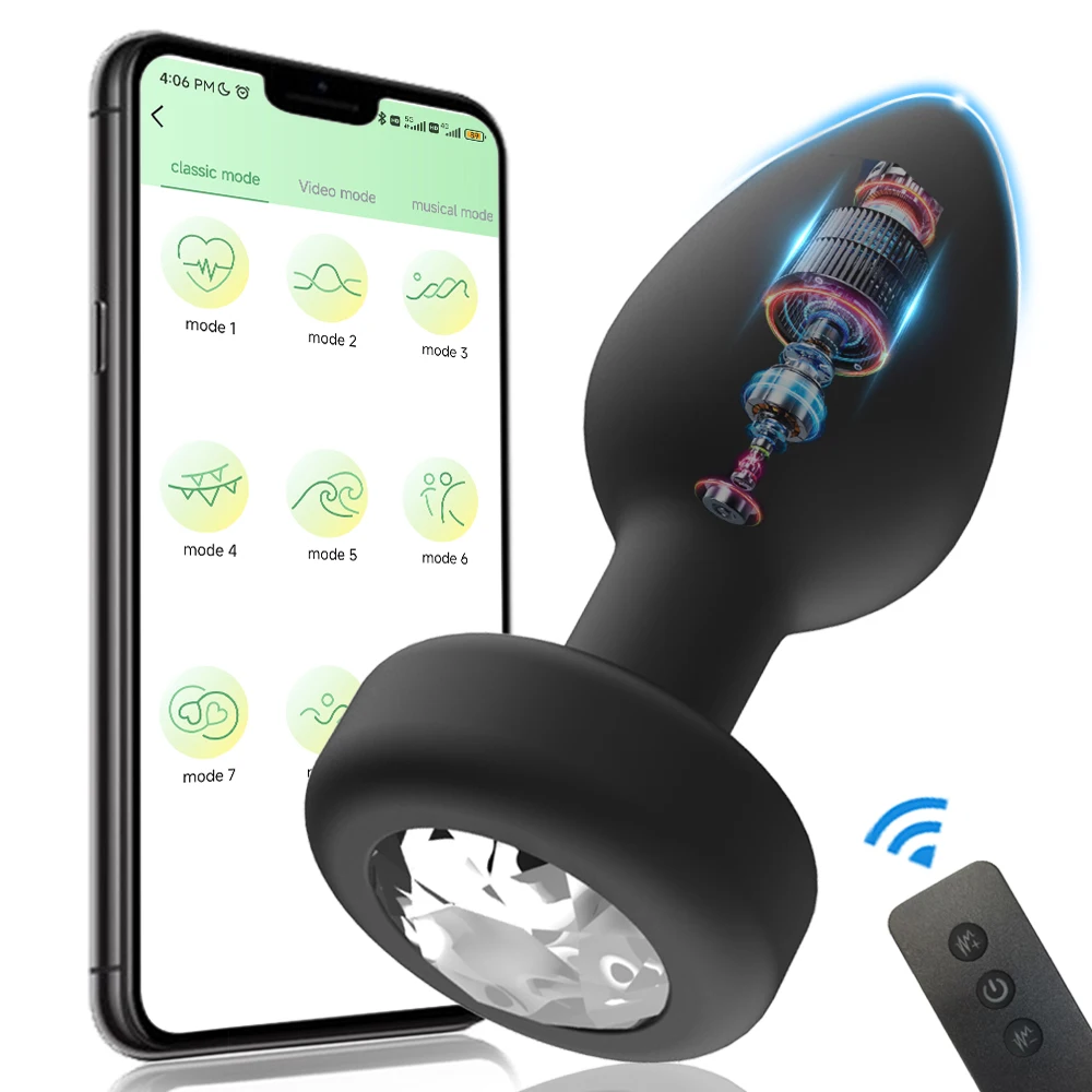 Bluetooth Anal Vibrator Butt Plug Prostate Massager Female Masturbator Dildo Adult Sex Toys For Women Men Gay APP Remote Control Bluetooth Anal Vibrator Butt Plug Prostate Massager Female Masturbator Dildo Adult Sex Toys For Women Men Gay APP Remote Control