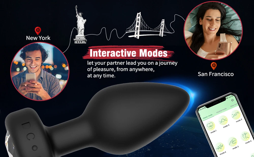 Bluetooth Anal Vibrator Butt Plug Prostate Massager Female Masturbator Dildo Adult Sex Toys For Women Men Gay APP Remote Control Bluetooth Anal Vibrator Butt Plug Prostate Massager Female Masturbator Dildo Adult Sex Toys For Women Men Gay APP Remote Control