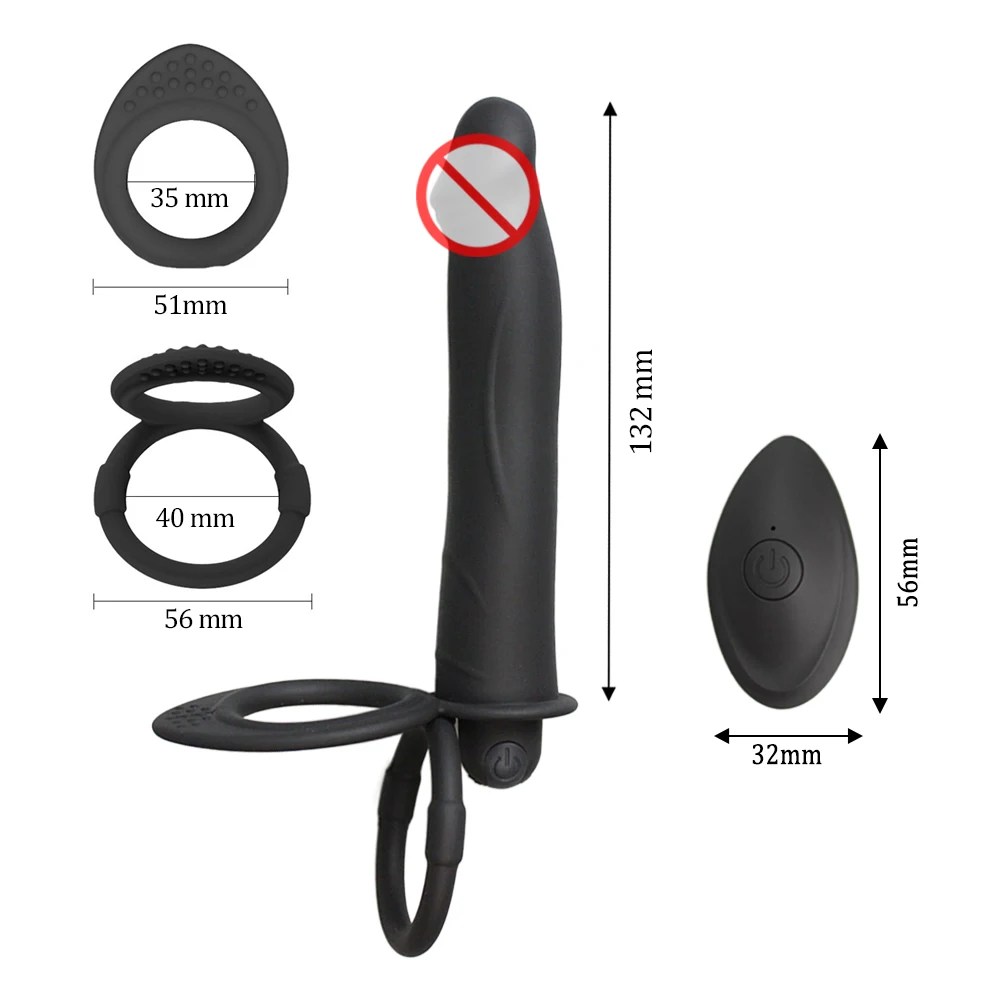 Remote Control Double Penetration Vibrators Penis Dildo Ring Anal Plug Butt G Spot Vibrator Stimulator Adult Sex Toys for Couple Remote Control Double Penetration Vibrators Penis Dildo Ring Anal Plug Butt G Spot Vibrator Stimulator Adult Sex Toys for Couple