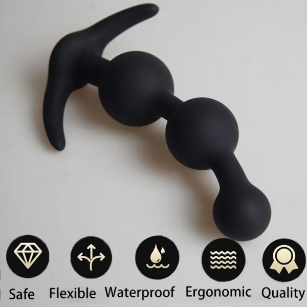 Silicone Anal Beads Balls Dilator Expansion Sex Toys,But Ass Butt Plug Butplug Analplug Buttplug,Anus Prostate Massager