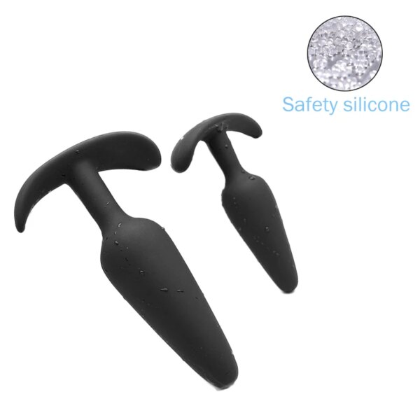 100% Safe Silicone Dildo Anal Plugs Butt Plug Unisex Sexy Stopper 3 Different Size Adult Sex Toys for Men/Women Trainer Massager