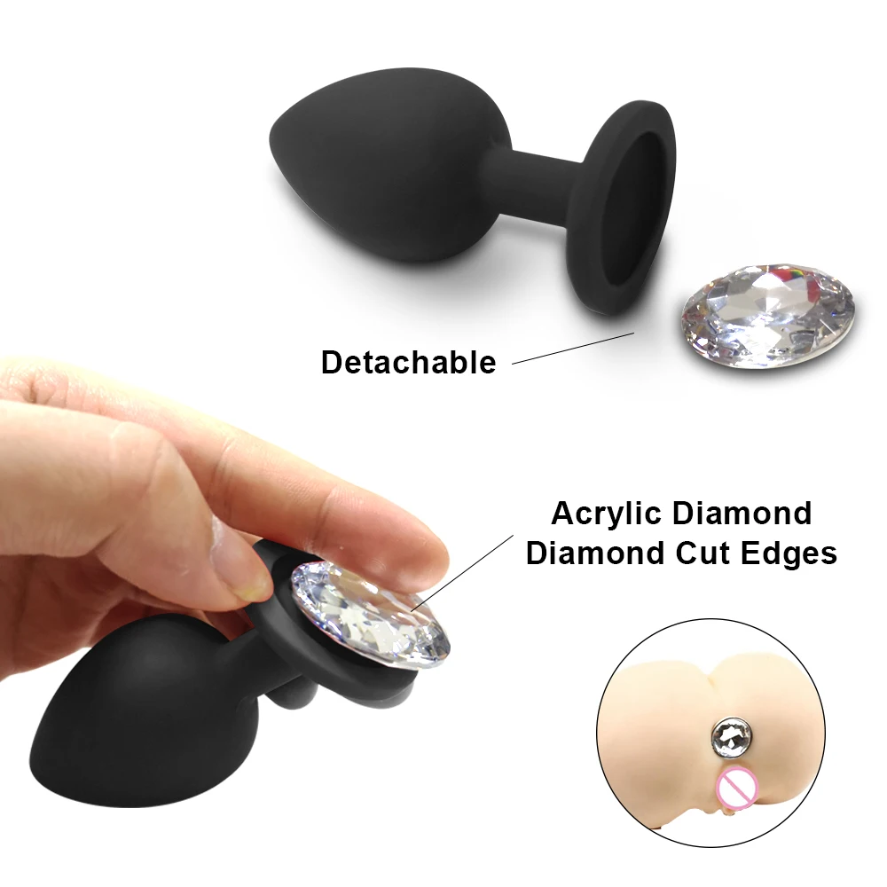 Silicone Butt Plug Anal Plug Unisex Sex Stopper 3 Different Size Adult Products for Men/Women Anal Trainer for Couples Sex Toys Silicone Butt Plug Anal Plug Unisex Sex Stopper 3 Different Size Adult Products for Men/Women Anal Trainer for Couples Sex Toys