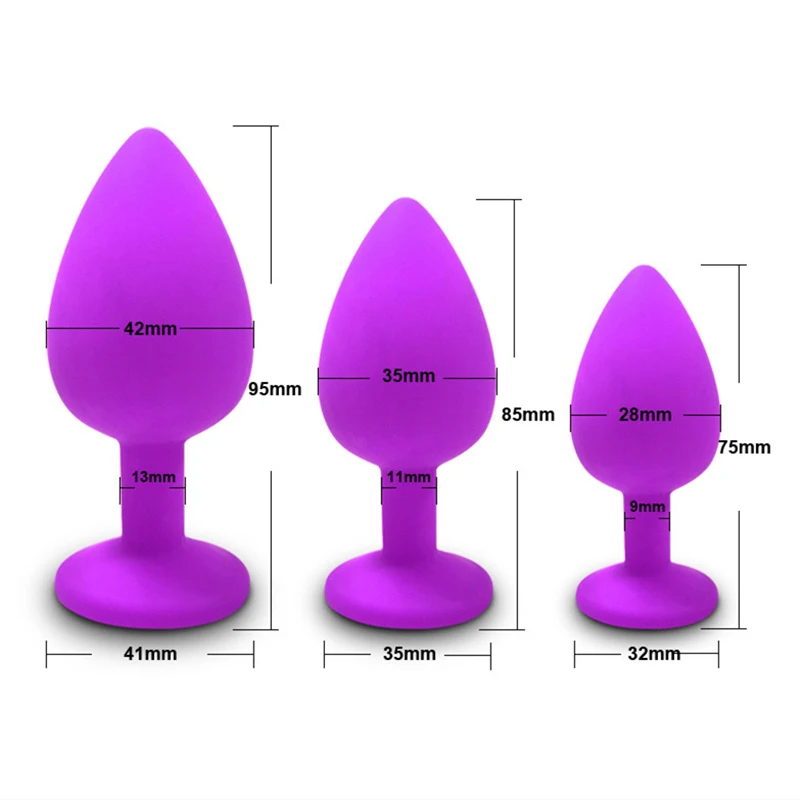 Silicone Butt Plug Anal Plug Unisex Sex Stopper 3 Different Size Adult Products for Men/Women Anal Trainer for Couples Sex Toys Silicone Butt Plug Anal Plug Unisex Sex Stopper 3 Different Size Adult Products for Men/Women Anal Trainer for Couples Sex Toys