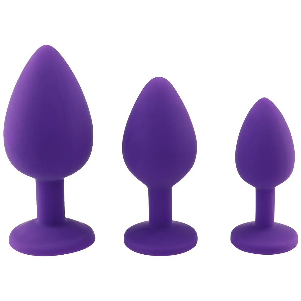 Silicone Butt Plug Anal Plug Unisex Sex Stopper 3 Different Size Adult Products for Men/Women Anal Trainer for Couples Sex Toys Silicone Butt Plug Anal Plug Unisex Sex Stopper 3 Different Size Adult Products for Men/Women Anal Trainer for Couples Sex Toys