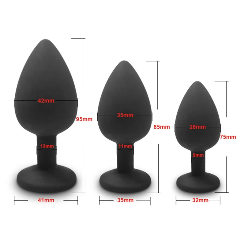 Silicone Butt Plug Anal Plug Unisex Sex Stopper 3 Different Size Adult Products for Men/Women Anal Trainer for Couples Sex Toys Silicone Butt Plug Anal Plug Unisex Sex Stopper 3 Different Size Adult Products for Men/Women Anal Trainer for Couples Sex Toys