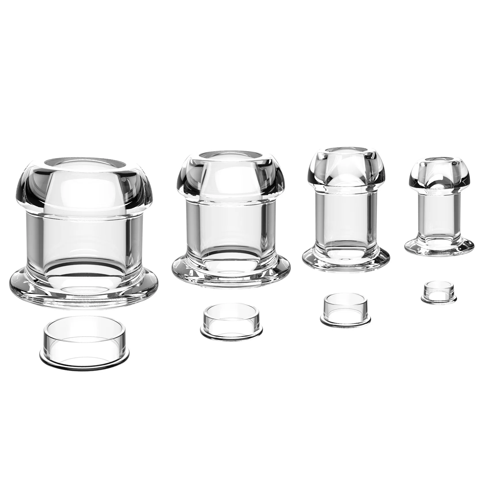 Hollow Plug with Silicone Stopper Butt Plug TPE Transparent Tunnel Anal Plug Speculum Expander Dilator SM Sex Toy for Couples Hollow Plug with Silicone Stopper Butt Plug TPE Transparent Tunnel Anal Plug Speculum Expander Dilator SM Sex Toy for Couples