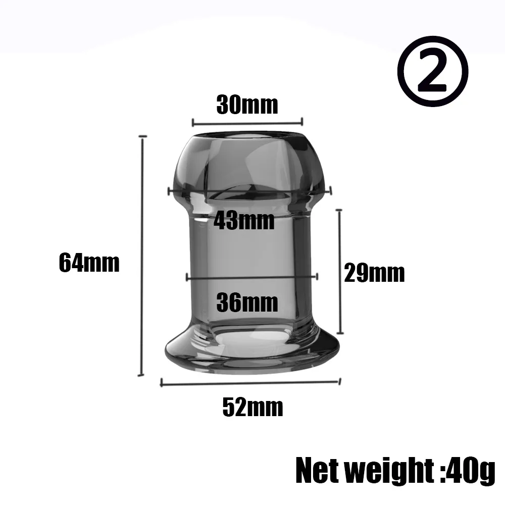 Hollow Plug with Silicone Stopper Butt Plug TPE Transparent Tunnel Anal Plug Speculum Expander Dilator SM Sex Toy for Couples Hollow Plug with Silicone Stopper Butt Plug TPE Transparent Tunnel Anal Plug Speculum Expander Dilator SM Sex Toy for Couples