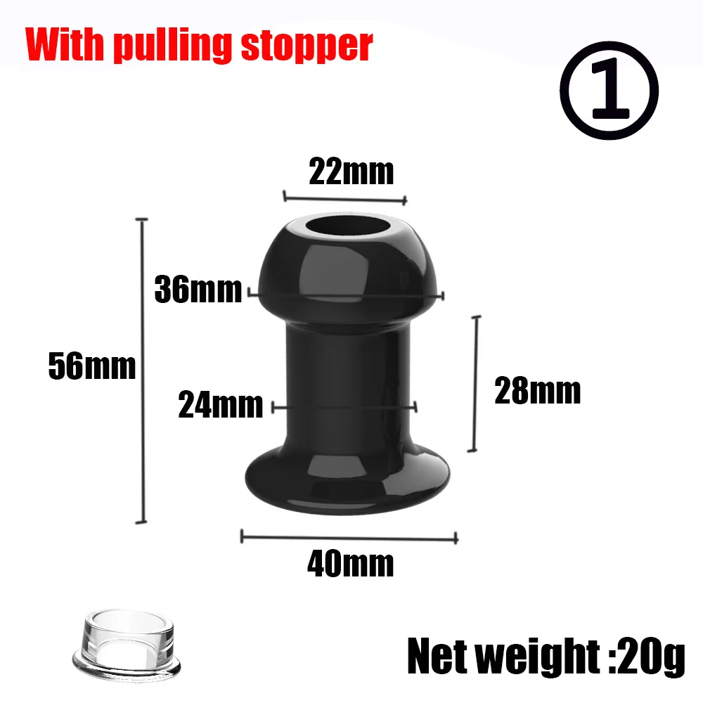 Hollow Plug with Silicone Stopper Butt Plug TPE Transparent Tunnel Anal Plug Speculum Expander Dilator SM Sex Toy for Couples Hollow Plug with Silicone Stopper Butt Plug TPE Transparent Tunnel Anal Plug Speculum Expander Dilator SM Sex Toy for Couples