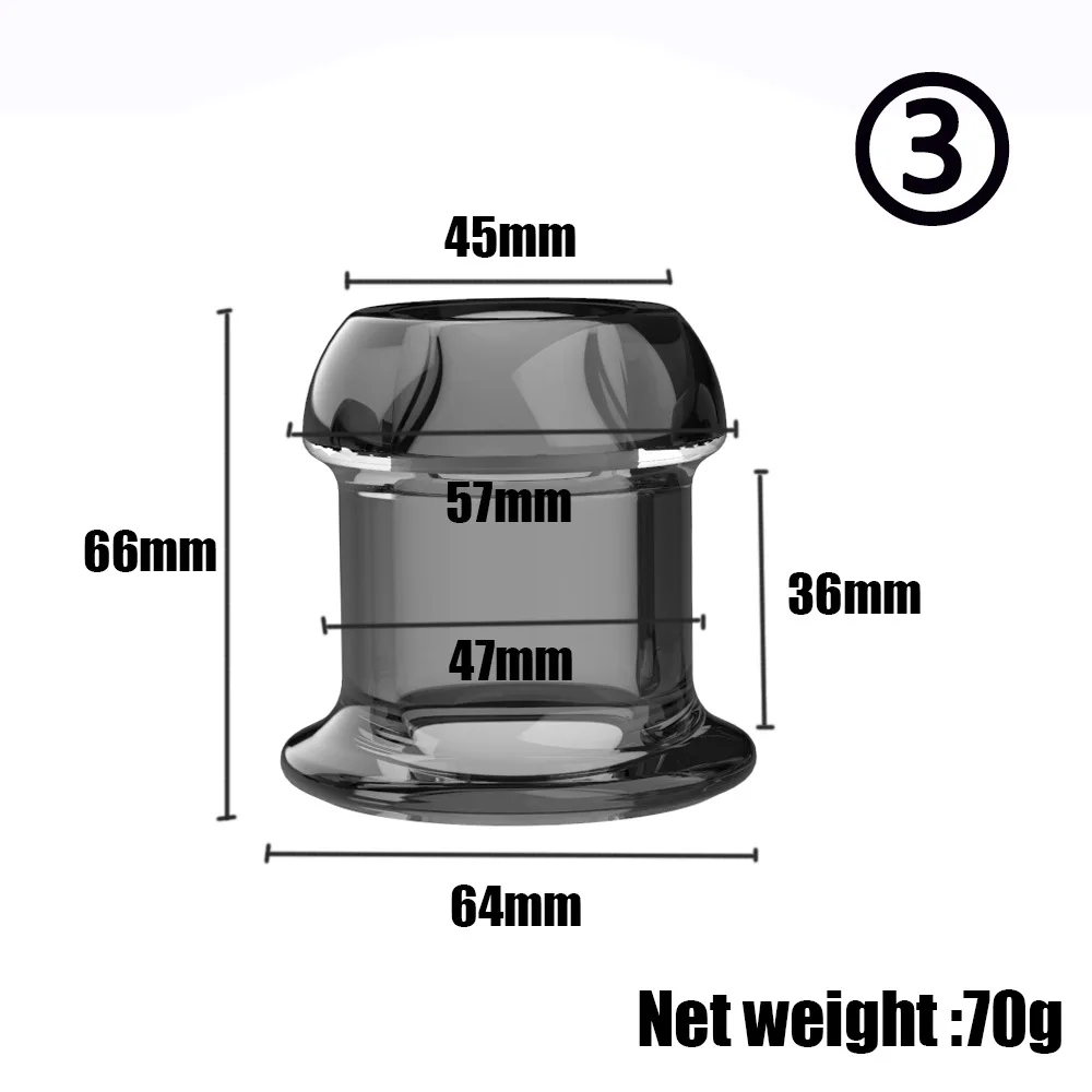 Hollow Plug with Silicone Stopper Butt Plug TPE Transparent Tunnel Anal Plug Speculum Expander Dilator SM Sex Toy for Couples Hollow Plug with Silicone Stopper Butt Plug TPE Transparent Tunnel Anal Plug Speculum Expander Dilator SM Sex Toy for Couples