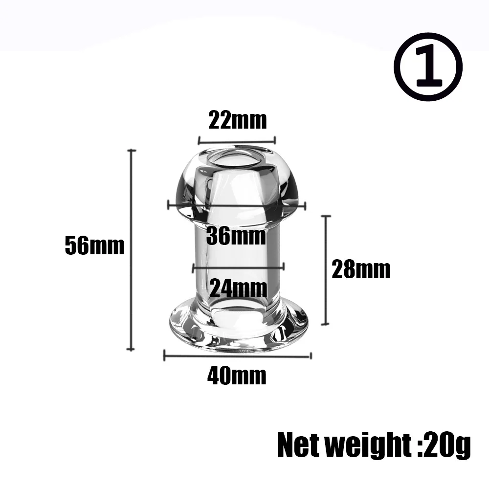Hollow Plug with Silicone Stopper Butt Plug TPE Transparent Tunnel Anal Plug Speculum Expander Dilator SM Sex Toy for Couples Hollow Plug with Silicone Stopper Butt Plug TPE Transparent Tunnel Anal Plug Speculum Expander Dilator SM Sex Toy for Couples