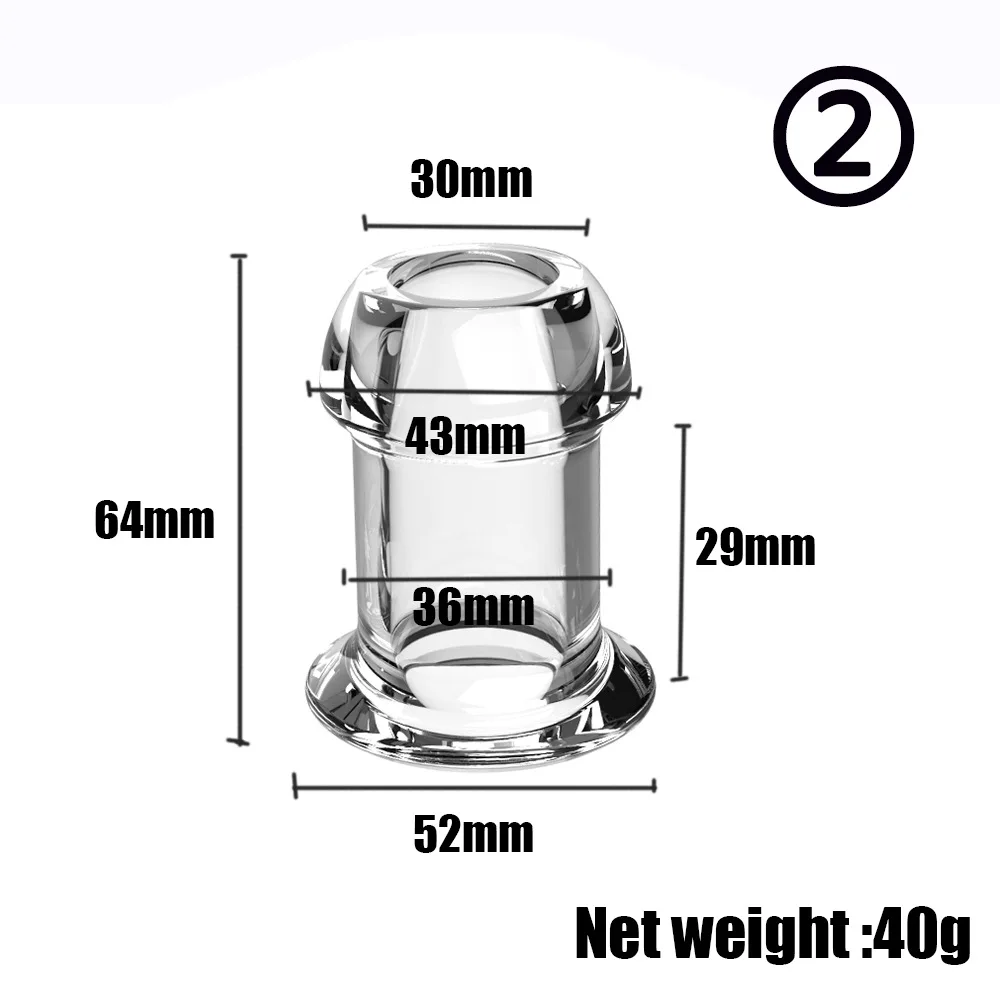 Hollow Plug with Silicone Stopper Butt Plug TPE Transparent Tunnel Anal Plug Speculum Expander Dilator SM Sex Toy for Couples Hollow Plug with Silicone Stopper Butt Plug TPE Transparent Tunnel Anal Plug Speculum Expander Dilator SM Sex Toy for Couples